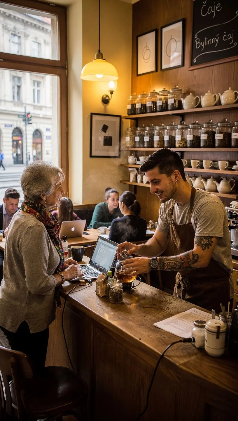 Rôzne druhy čajových šálok s bylinkovými nápojmi na útulnom stole