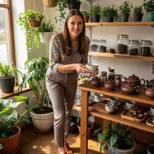 Zelené listy mäty v blízkosti šálky čaju, symbolizujúce sviežosť a pohodu.